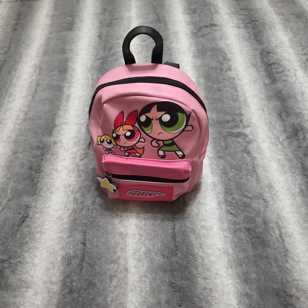 Pink Powerpuff Girls Mini Backpack - Girls Cartoon Shoulder Bag